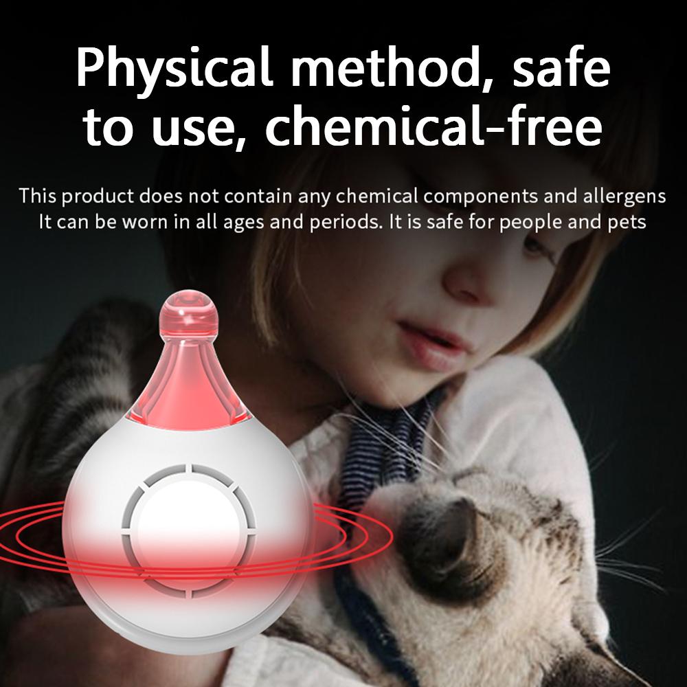 Repellente Ultrasonico Portatile per Parassiti per Animali Domestici e Persone Zanzare da Esterno  lenti Bambini Animali Domestici Cani Gatti Controllo Parassiti Ricaricabile Parassiti  ler  li