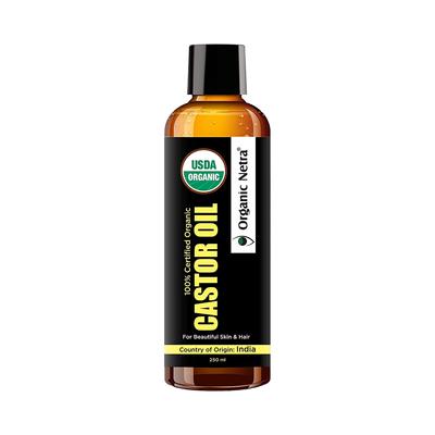 Organic Netra Castor Oil for Skin and Hair 8.8 Oz Softening, Smoothening & Moisturizing Skin & Hair