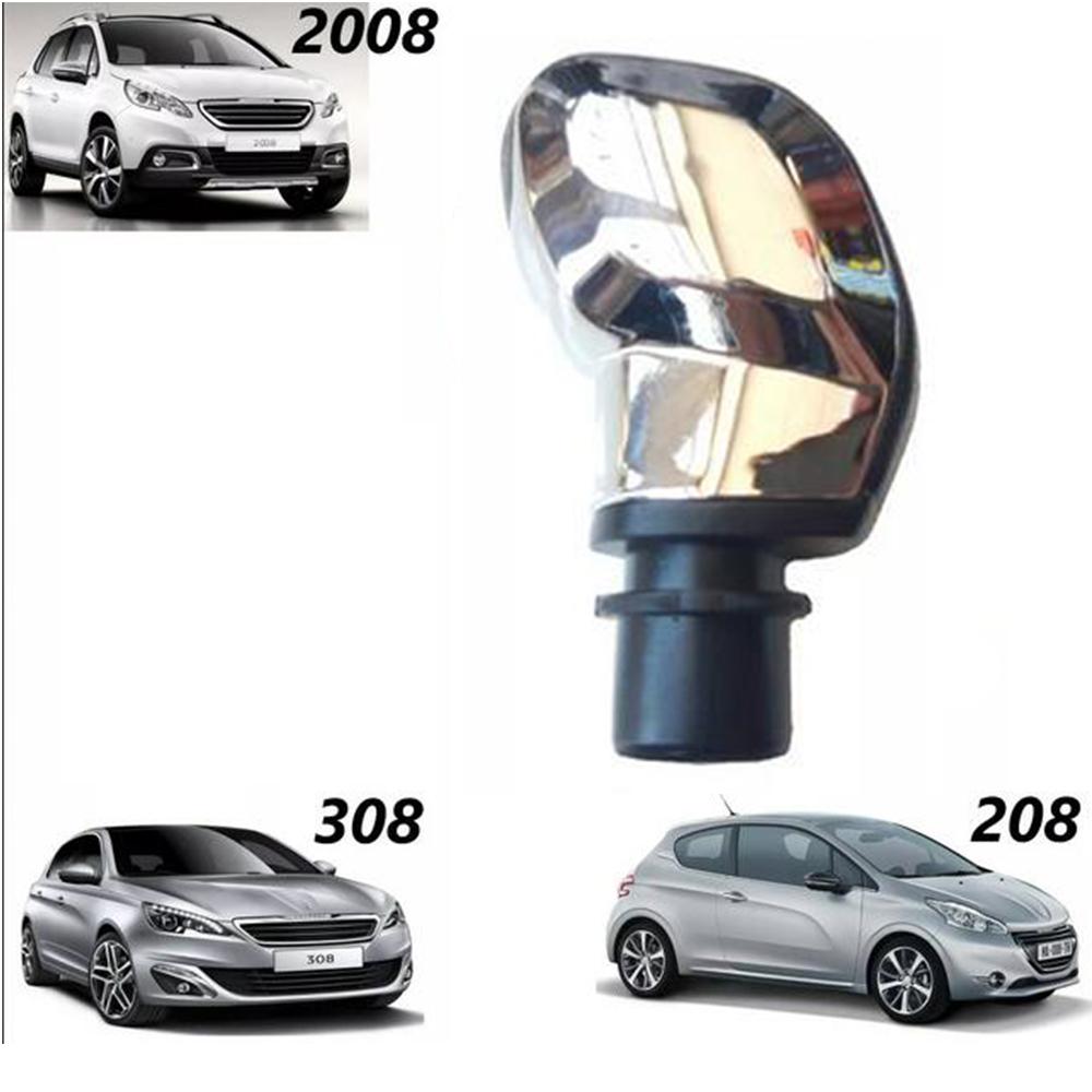 5 Speed Gear Stick Shift Manual Knob For Peugeot 208 2008 301 308 Black & Chrome