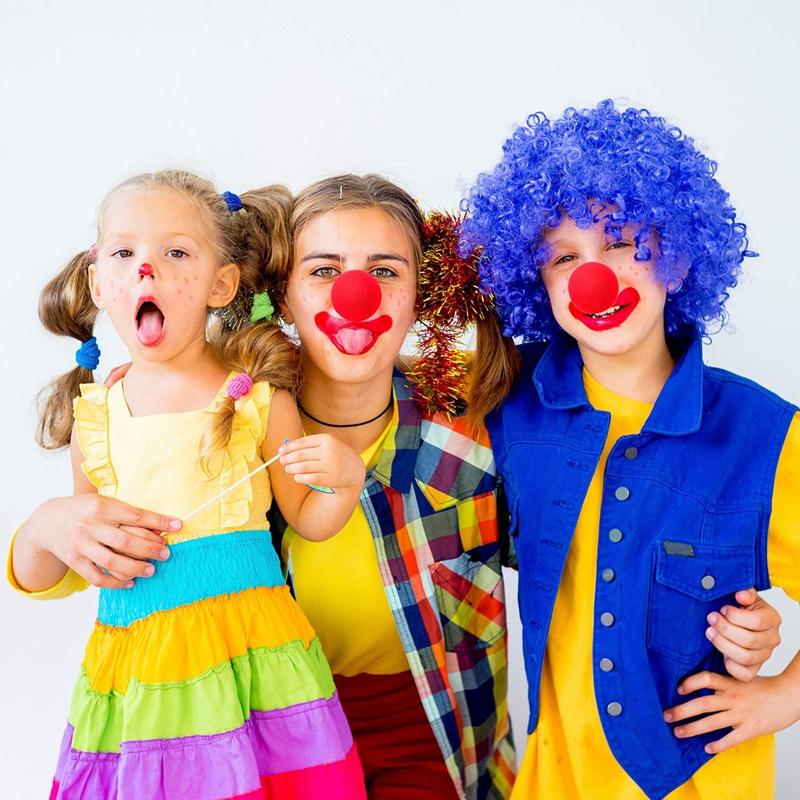60 Sztuk Czerwonych Nosów Klauna Noski do Cosplayu Piankowe Noski Cyrkowe Na Halloween Boże Narodzenie Karnawał Imprezę Kostiumową Przebranie
