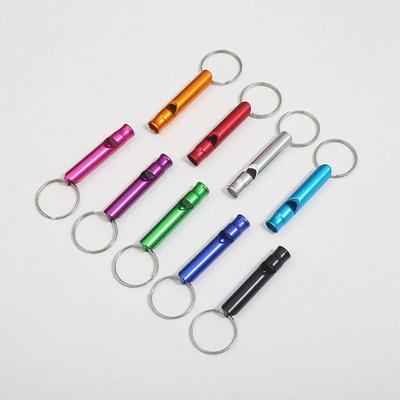 4 Pieces/set of Aluminum Sports Safety Whistle Alloy Small Whistle Keychain Outdoor Survival Camping Emergency