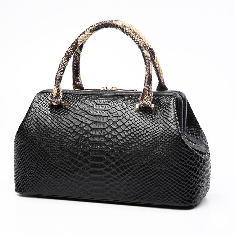 

New Women s Top Layer Cowhide Single Shoulder Hand-held Pillow Bag Boston Large Capacity Genuine Leather Crossbody Women s Bag