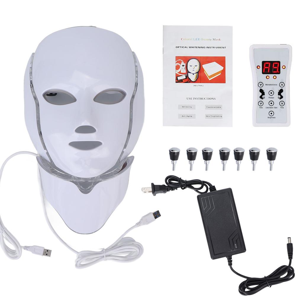 7Colors Photon LED Mask Face Neck Anti Wrinkle   Removal Skin Rejuvenation Machine