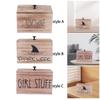 Wooden Household Storage Box Jewelry Box Bathroom Essentials Wooden Cotton