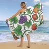 Vines and Fruits Beach Towels Oversized Sand Free Microfiber Towel Quick Dry Ultra Absorbent Bath Towel Lightweight Travel