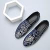 Fashion Floral Pattern Mens Comfortable Driving Loafers Light Moccasins Men Fashion Sequins Bling Party Wedding Flats