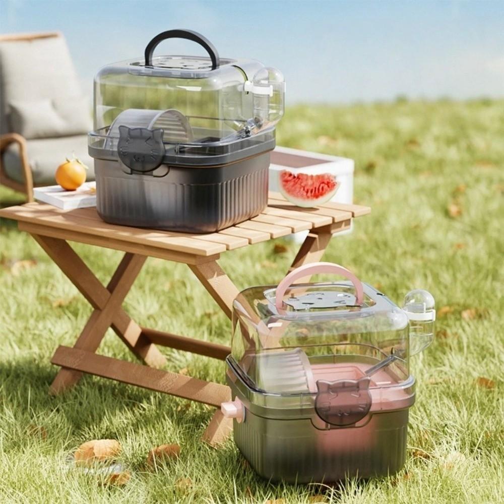 With Handle Hamster Travel Cage Breathable Hamster Habitat New Pet Carrying Box Travel Use