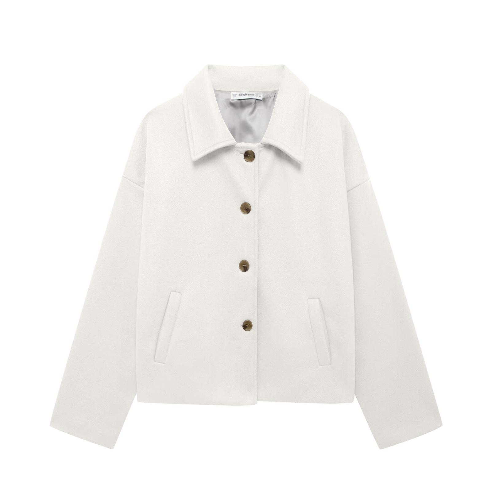 

Женская модная повседневная блузка с длинными рукавами на пуговицах, однотонная, куртка куртка куртка L бежевый