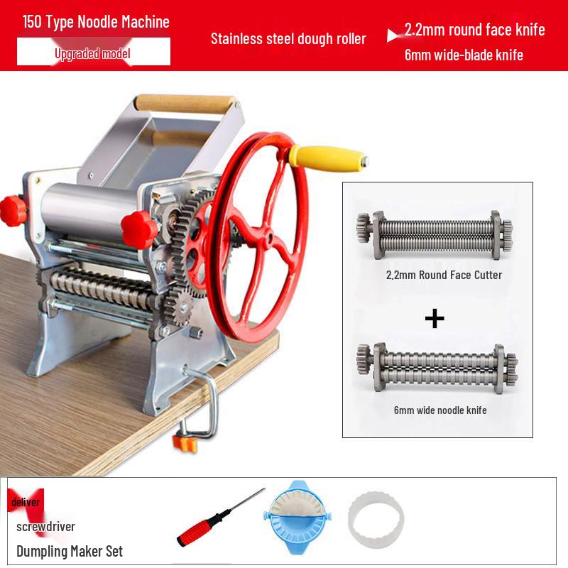 Dough Roller: Multifunctional Hand-Crank Rolling Pin for Dumpling & Wonton Wrappers, Old-Fashioned Manual Noodle Maker