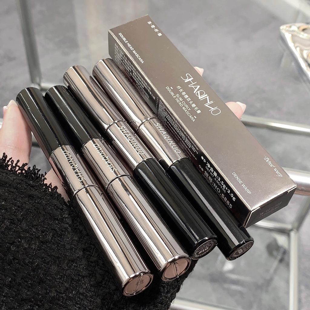 Schlanke und kräuselnde doppelseitige Mascara, langlebig und nicht leicht zu verwischen, definierte Wimpernbasis