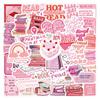 60 New Pink Book Doodle Stickers for Decorating Notebooks and Suitcases