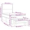 Box Spring Bed with Mattress Cream 90 x 190 cm Fabric