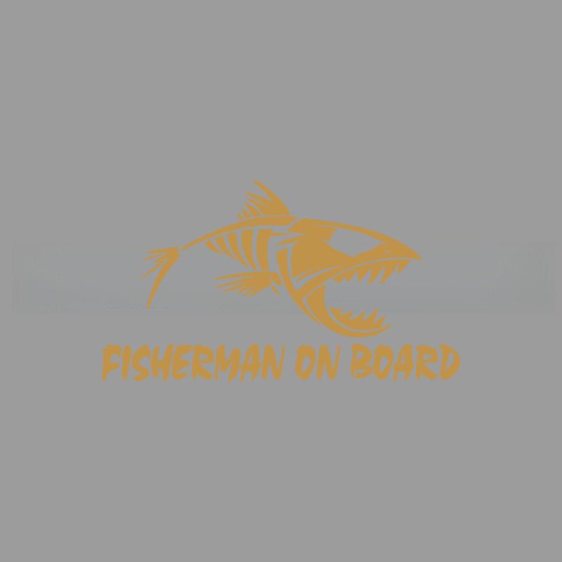 Skeleton Fish Fisherman On Boat Creative&funny Stickers for Cartoon Fans&lover,high Quality for Car Trucks Motorcycles &laptops