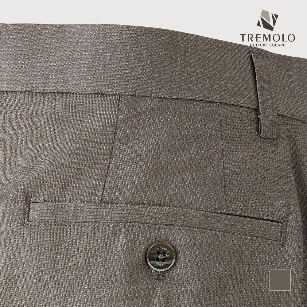 TREMOLO Beige Simple Poly Rayon Washed Pants_Trndaxs1256