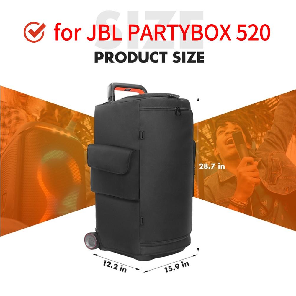 Speaker Protective Case for JBL PARTYBOX 310/320/520/710 Speaker Storage Bag with Zipper and Mic Pocket Double-Sided Storage Bag