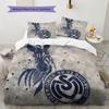 MSV Duisburg Pattern Bedding,Quilt Set Quilt Cover Pillowcase Home Birthday Gift(1 * Duvet Cover + 2 * Pillowcase, Without Core)