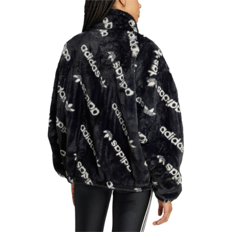 adidas Originals ALLOVER PRINT FUR Jackets & Coats Women's Black IW5920