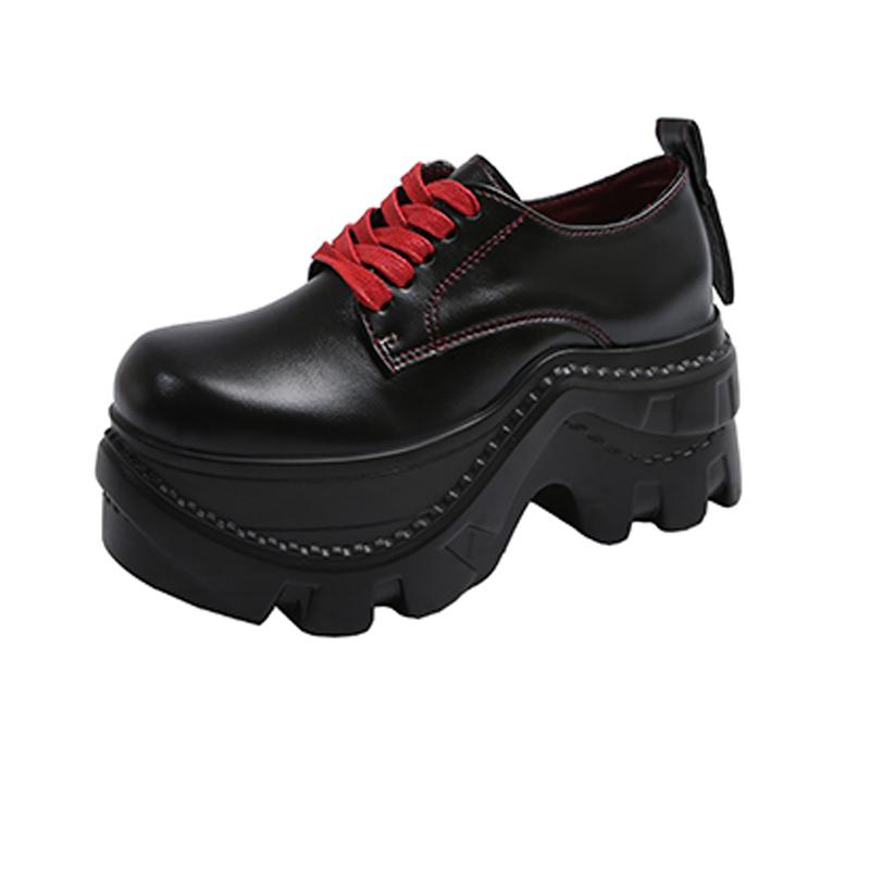 Modne Damskie Buty Sportowe na Wysokim Obcasie z Platformą Designerskie Sneakersy Casualowe Damskie Buty Mary Jance 2025 Jesień Moda Nowe Chaussure Femme