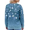 Damemote Langermet Christmas Snowman Snowflake Print Jakke Cardigan