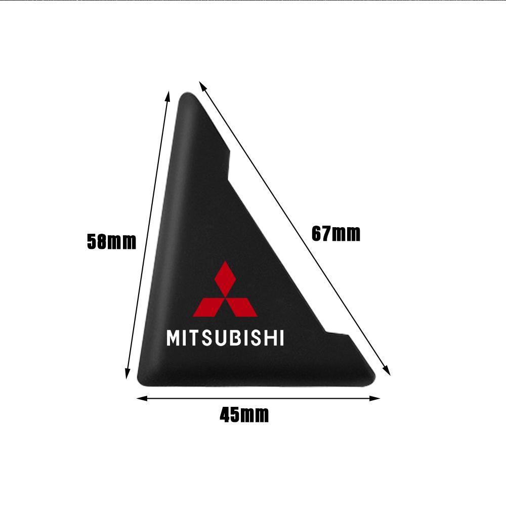2pcs Car Door Corner Cover Bumper Collision Anti-scratch Sticker Accessories For Mitsubishi Asx Lancer Outlander Pajero Ralliart