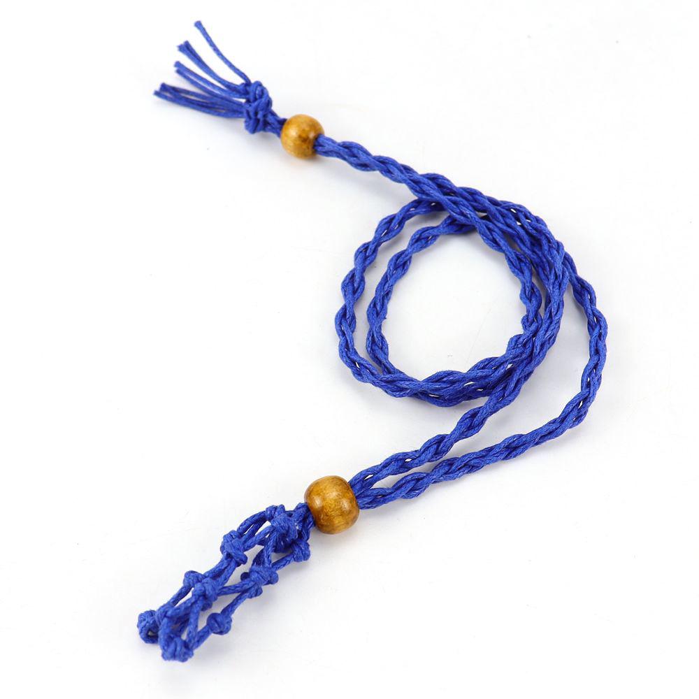 Natural Stone Mesh Pocket Woven Necklace Pendant Adjustable Telescopic Mesh Pocket Hand Woven Mesh Support N664