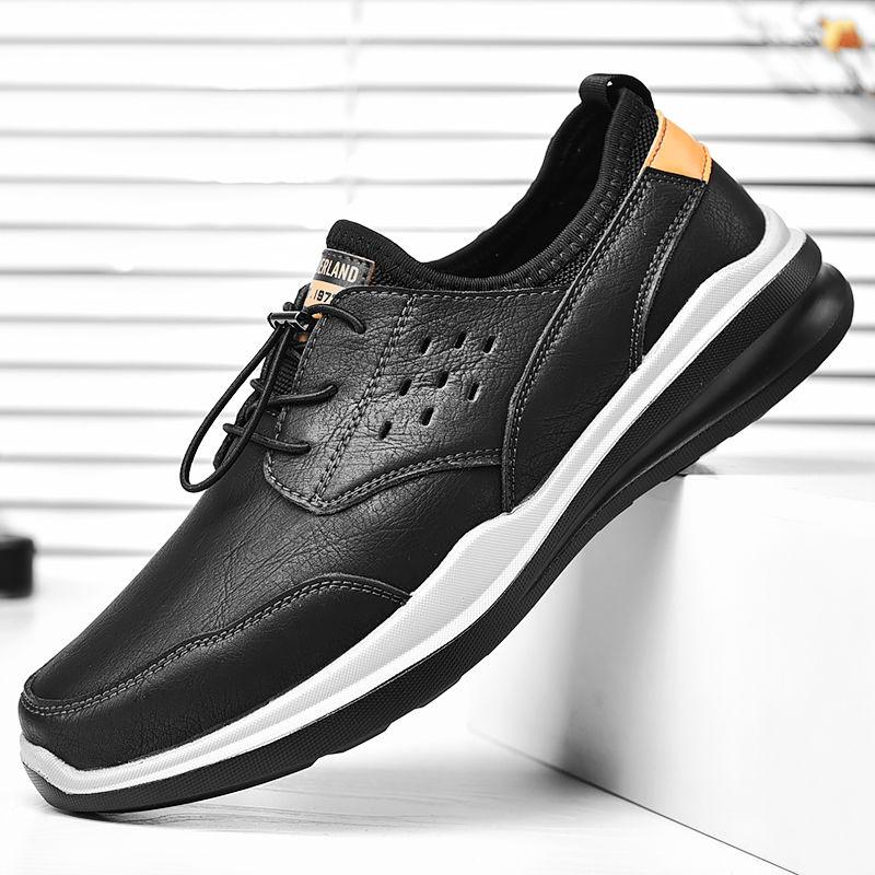 

Мужская весенняя новая кожаная повседневная обувь 44