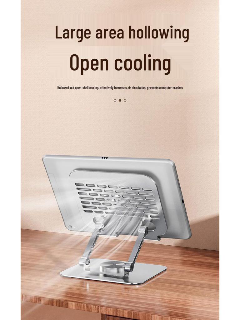 Universal Metal Foldable Desktop Stand for Phones & Tablets with Cooling Feature