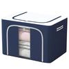 Large Storage Box, Thickened Oxford Cloth, Foldable Steel Frame, Double Opening, Waterproof Fabric, Quilt Organizer