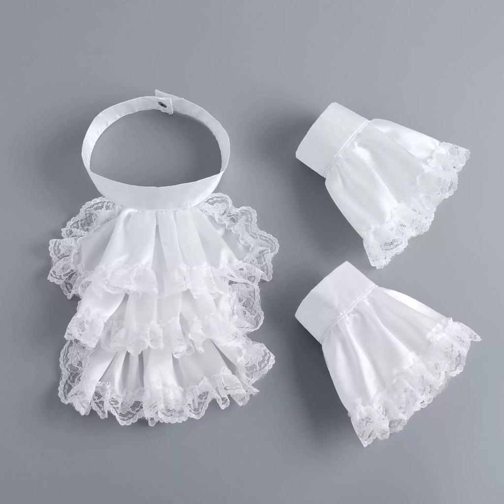 Vintage Victorian Costume Fake Collar Cosplay Accessory Detachable Shirt Collar False Blouse Top Women Clothes Accessories