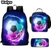 Football School Bag High Definition Waterproof Printing Multi-Functional Load Reduction Ridge Backpack