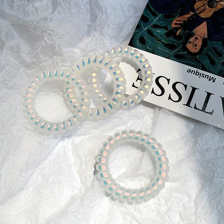 Frosted Mermaid Color Phone Coil Hair Tie - Korean Style Sweet Hair Accessory