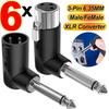 1-6PCS 3-Pin Balanced Audio Interface Profile XLR Plug Male To 6.35mm Female Adapter for Microphones Speakers Audio InterfacesGood Product
