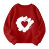 Girls Round Neck Pullovers For Kids Printed Baby Tops Valentine's Day