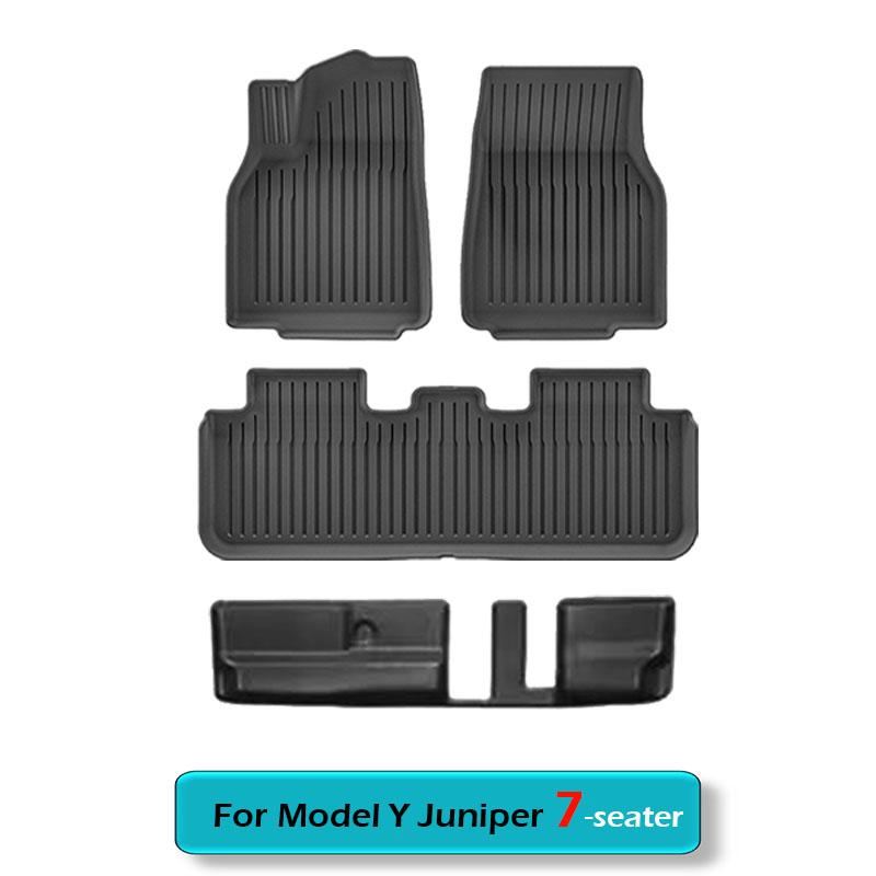 TPE Floor Mats Cargo Liner for Tesla Model Y Juniper 7 Seat 2026 2027 All Weather Non-slip Floor Liner Trunk Backrest Mat