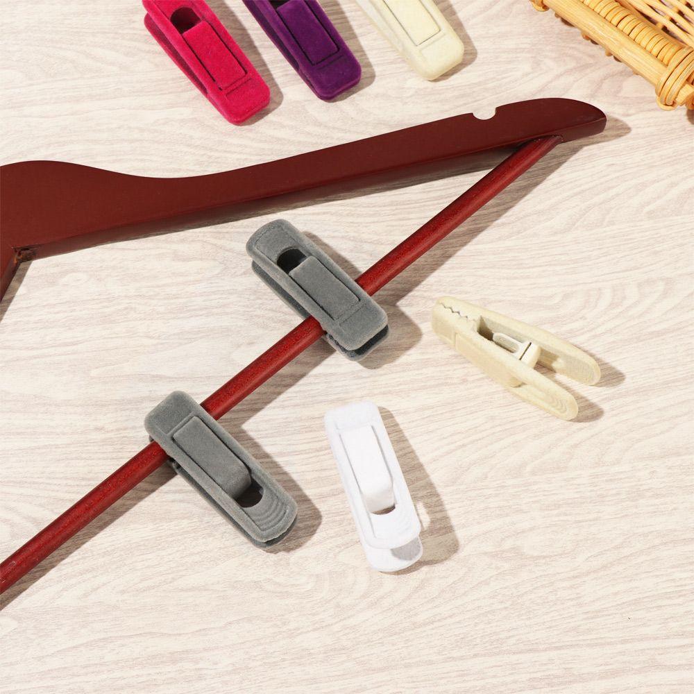 Portable Household Hat Closet Bathroom Coat Holder Velvet Hangers Clips Dress Rack Hanging Hooks
