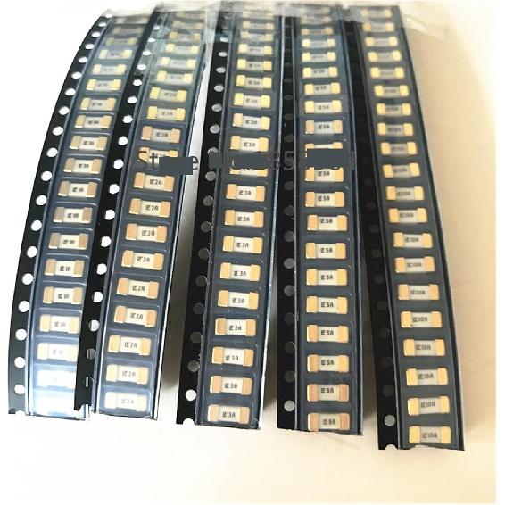 SOBOUR 5 Values 100PCS,SMD Fuse kit, 1808 1A 2A 3A 5A 10A Fuse KIT