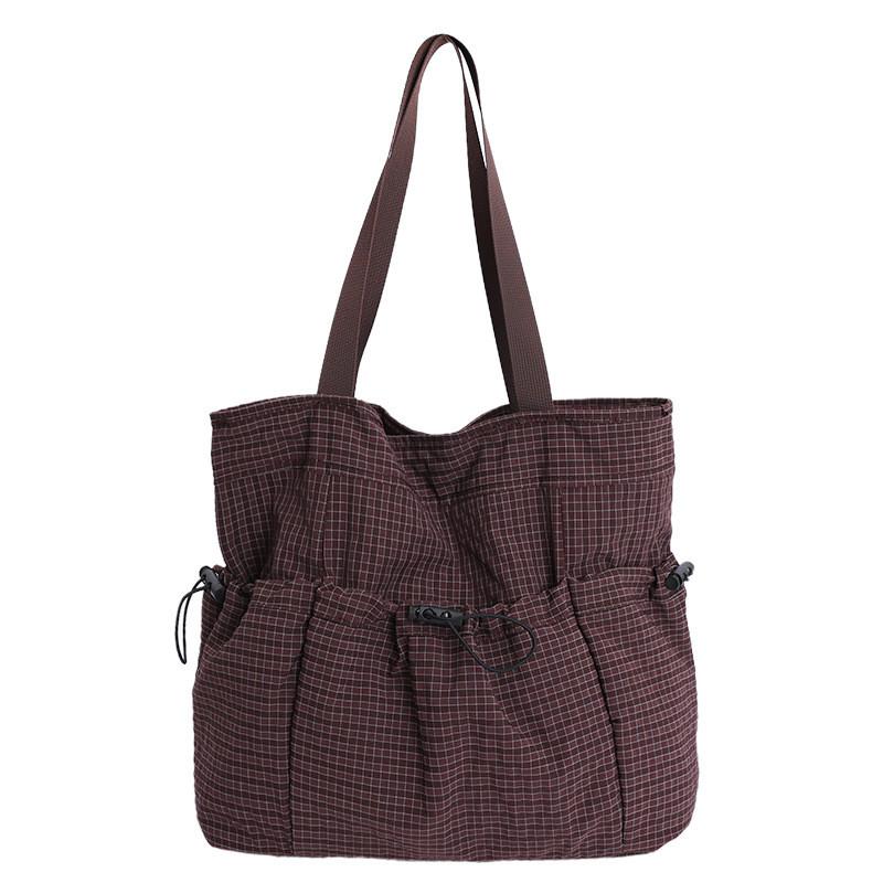 Nylon Tote Bag With Stitching For Casual Urban Daily Use