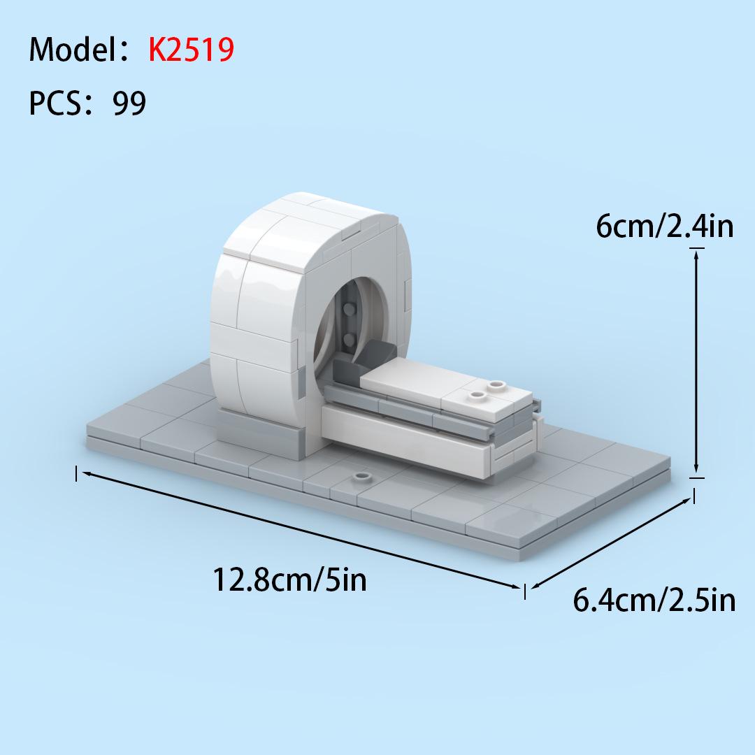 LEGO-Compatible MRI Scanner Building Blocks Model - Children s Toy & Ornament K2519