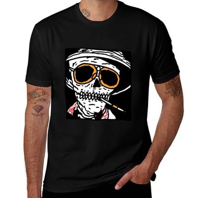 Fear And Loathing Totenkopf T-Shirt Große Größe Weiches Baumwoll-T-Shirt