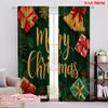 2pcs,2D Plane Printing Popular Curtain Panels Tree and Presents Polyester Woven (without Rod) Decorations Outdoor for Living