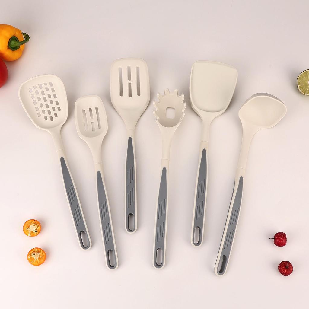 17-Piece Non-Stick Silicone Kitchenware Set: Knives, Pan, Spatula, Spoon & Storage Rack