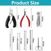 Nail Scissors Set, Stainless Steel, Manicure Clippers