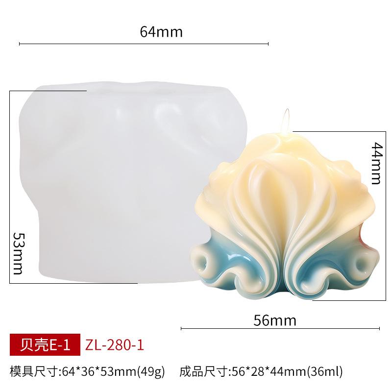 Ozeanschale Kerze Silikonformen Handgemacht Welle Gestreifte Schale Aromatherapie Seife Harzform Eis Kuchen Herstellungswerkzeug Geschenk Dekoration