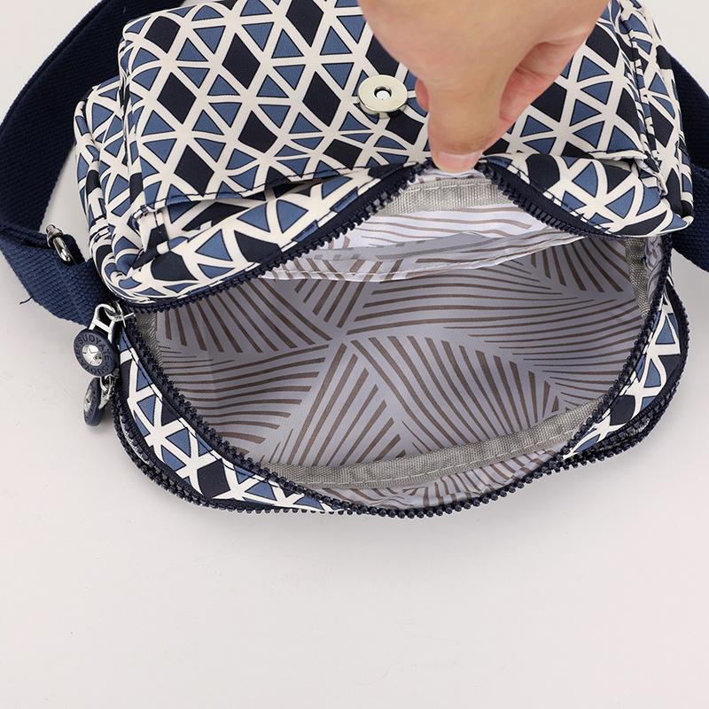 Torba na ramię z nylonu z nadrukiem, torba na kwiaty, mała torba kwadratowa z wieloma przegródkami, torba wielowarstwowa