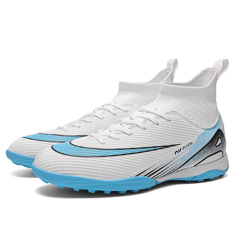 High-Top Football Shoes Tf Broken Nails Artificial Turf Ag Nails Leather Feet Men And Women Children And Adolescents Training Shoes