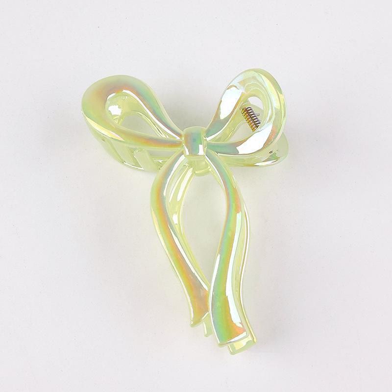 

Jelly colored bow grab clip large shark clip for Women Solid Acrylic Bowknot Hair Clips Hairpins Girls Headbands зелёный