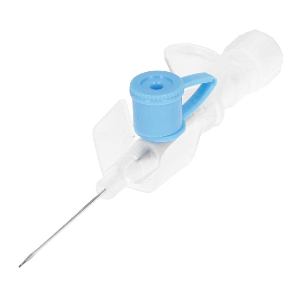 Blue Venflon 22G 0.9mm X 25mm Intravenous Cannula Kd-Fix 50 Pcs