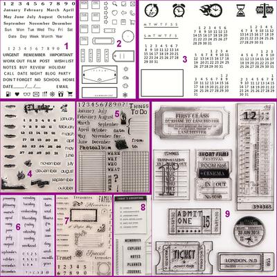 Daily Plan Transparent Silicone Clear Stamps for Seal DIY Scrapbooking Photo Album Decor Art Calendar Date Month Week Schedule
