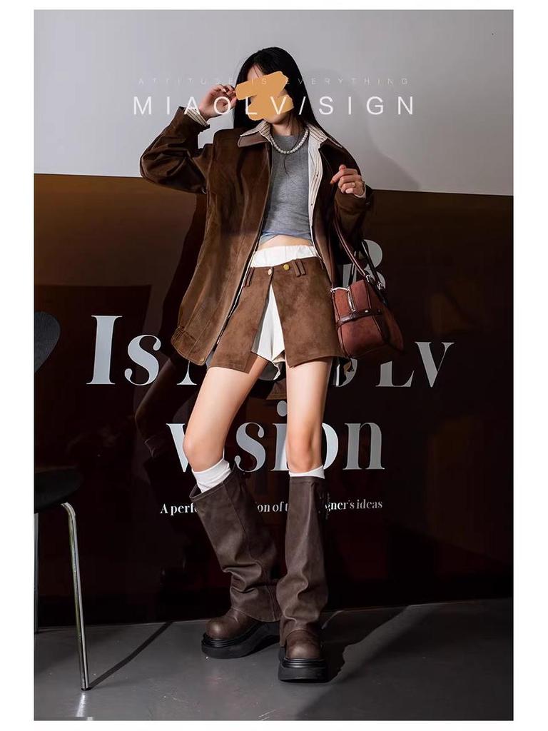 Women's 2025 Over-the-Knee Chunky Heel Riding Boots - Large Calf, Retro Thick Sole, Ruched Shaft, Knee-High Boots.