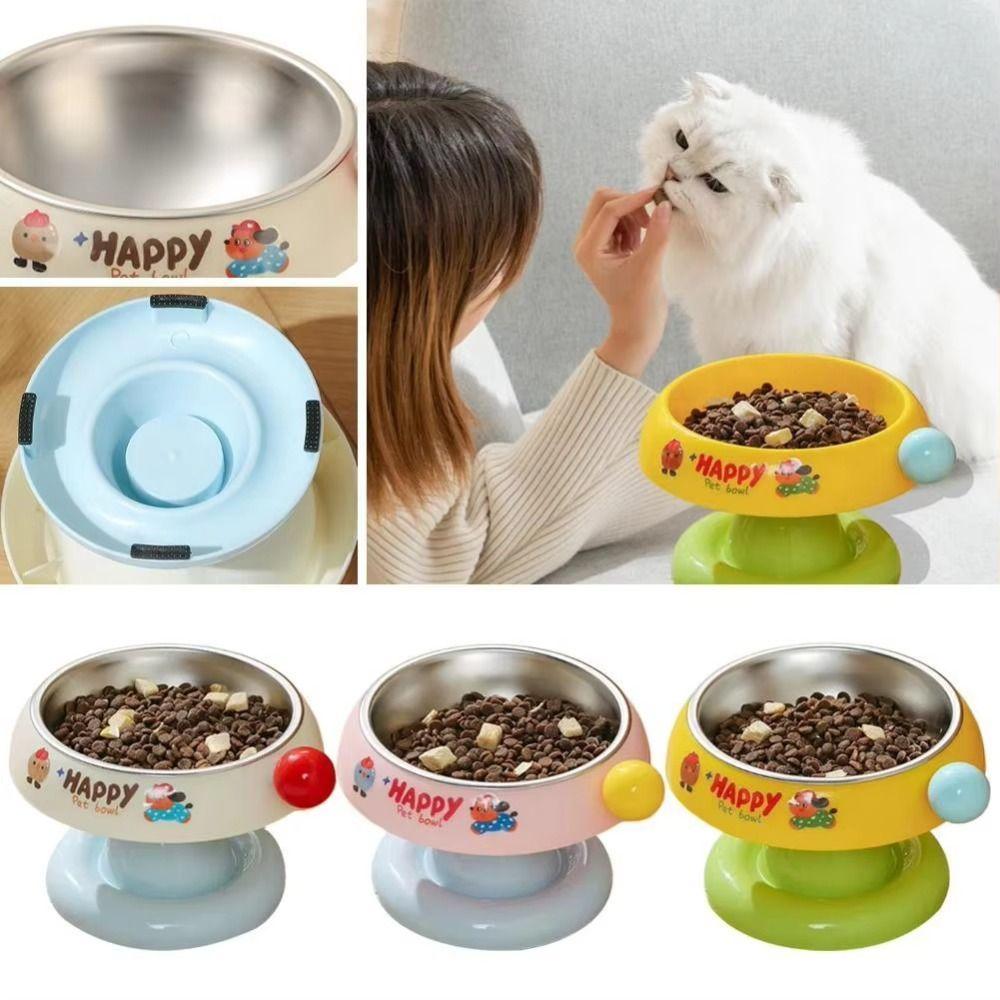 Dopamine Cat Bowl Stainless Steel Dog Bowl Pet Bowl  Protects Cervical Spine for Kittens And Dogs